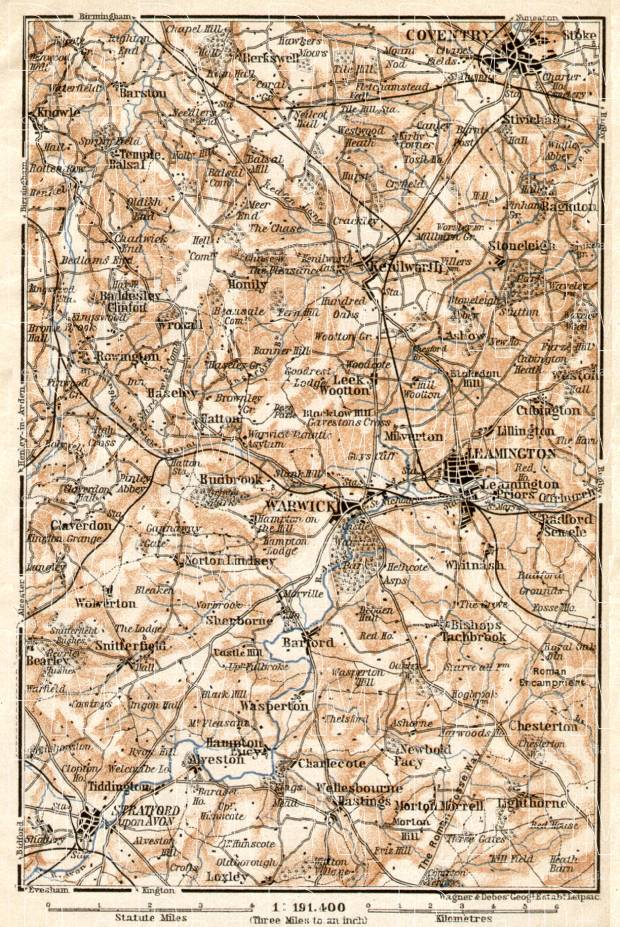 Warwick and environs map, 1906. Use the zooming tool to explore in higher level of detail. Obtain as a quality print or high resolution image