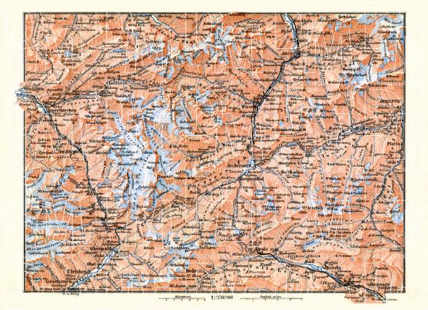 St. Gothard and environs map, 1897. Use the zooming tool to explore in higher level of detail. Obtain as a quality print or high resolution image
