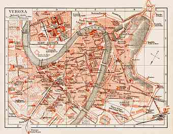 Verona city map, 1903