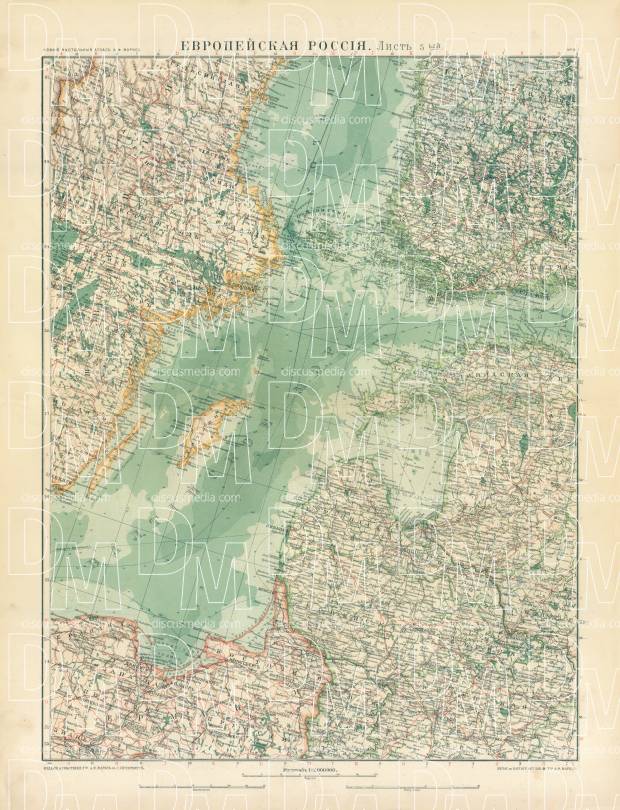 European Russia Map, Plate 5: Baltic Provinces. 1910. Use the zooming tool to explore in higher level of detail. Obtain as a quality print or high resolution image