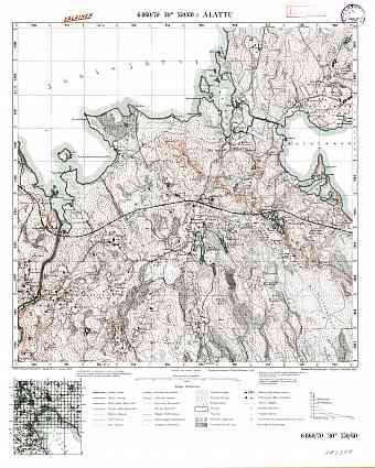 Alattu. Topografikartta 423304. Topographic map from 1927