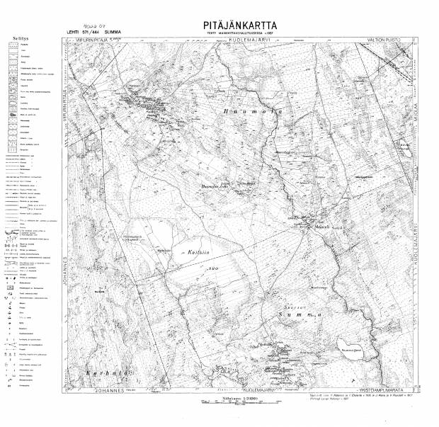 Summa Village Site. Summa. Pitäjänkartta 402207. Parish map from 1937. Use the zooming tool to explore in higher level of detail. Obtain as a quality print or high resolution image