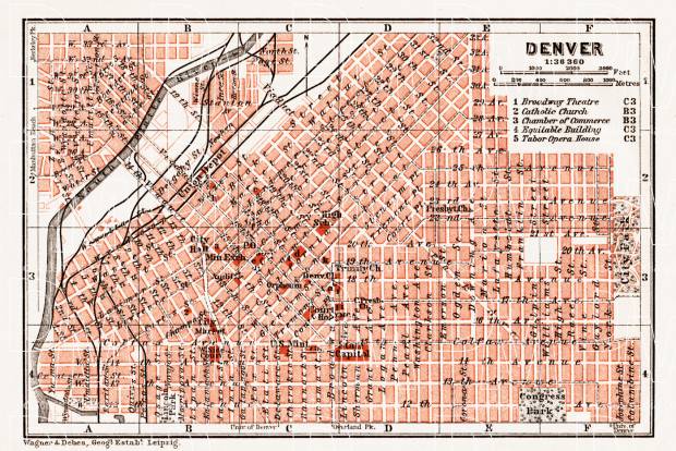 Denver city map, 1909. Use the zooming tool to explore in higher level of detail. Obtain as a quality print or high resolution image