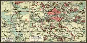 Stockholm environs map, 1922