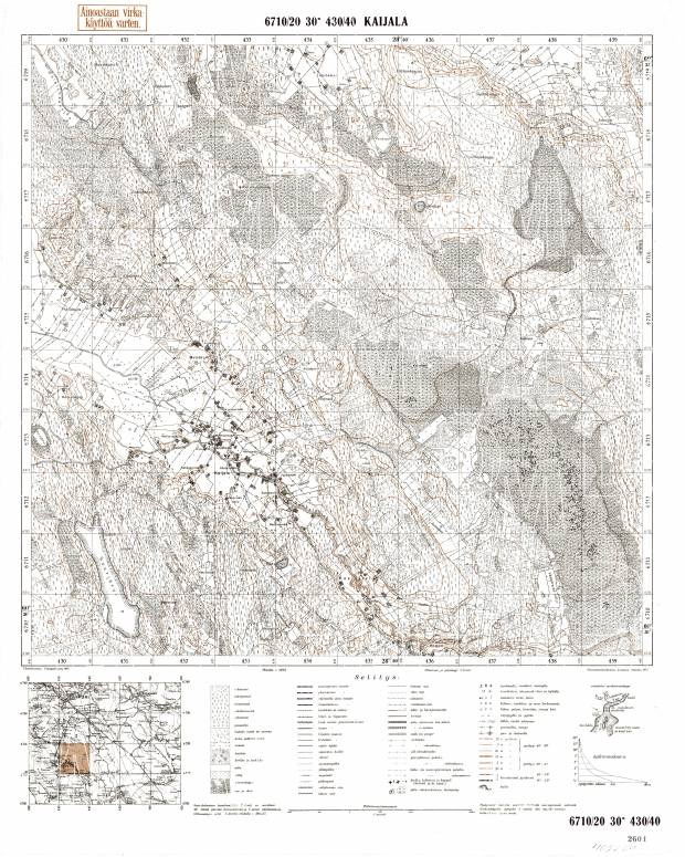 Tokarevo. Kaijala. Topografikartta 402204. Topographic map from 1943. Use the zooming tool to explore in higher level of detail. Obtain as a quality print or high resolution image