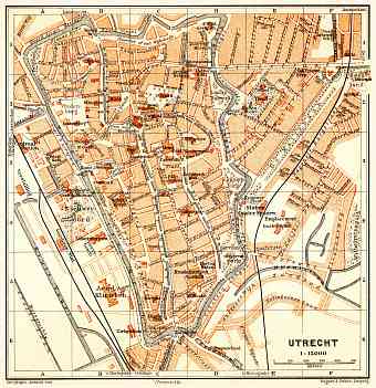 Utrecht city map, 1904