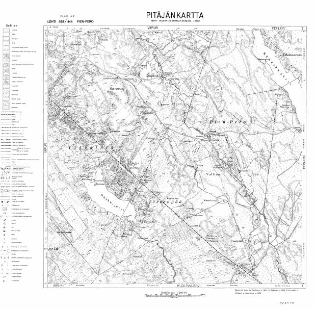 Tolokonnikovo. Pien-Pero. Pitäjänkartta 402208. Parish map from 1938. Use the zooming tool to explore in higher level of detail. Obtain as a quality print or high resolution image