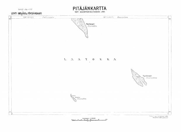 Tjoysjansaari Island. Töysänsaari. Pitäjänkartta 414306, 414309. Parish map from 1934. Use the zooming tool to explore in higher level of detail. Obtain as a quality print or high resolution image