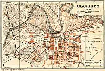 Aranjuez city map, 1899