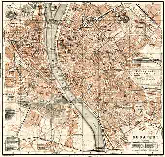 Budapest city map, 1929