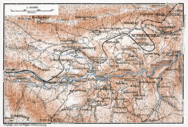 Schreiberhau (Szklarska Poreba) environs map, 1911. Use the zooming tool to explore in higher level of detail. Obtain as a quality print or high resolution image