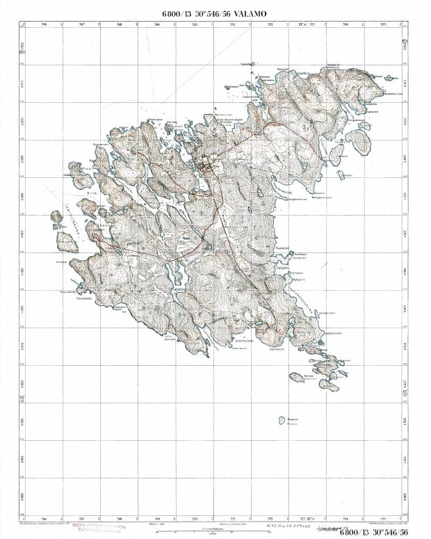 Valaam Island. Valamo. Topografikartta . Topographic map from 1930. Use the zooming tool to explore in higher level of detail. Obtain as a quality print or high resolution image