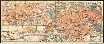 Sarajevo city map, 1910