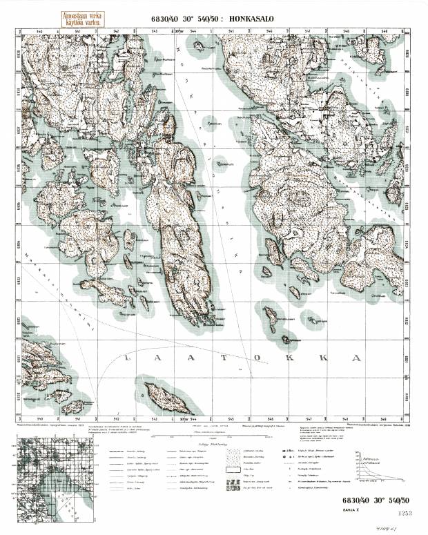 Honkasalo Island. Honkasalo. Topografikartta 414401. Topographic map from 1935. Use the zooming tool to explore in higher level of detail. Obtain as a quality print or high resolution image