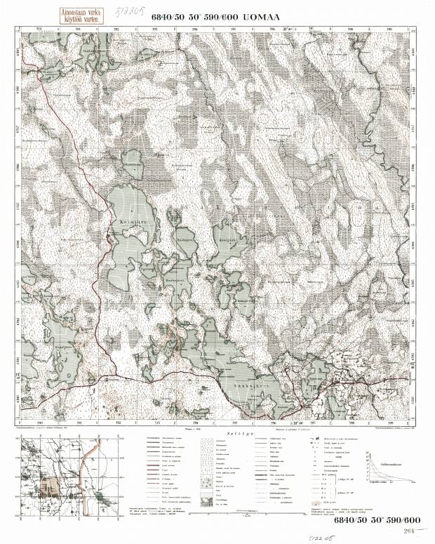Uomaa Village Site. Uomaa. Topografikartta 512205. Topographic map from 1936. Use the zooming tool to explore in higher level of detail. Obtain as a quality print or high resolution image