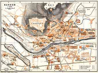 Burgos city map, 1929