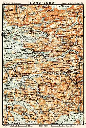 Søndfjord map, 1910