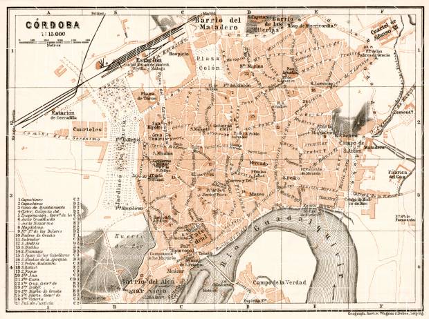 Córdoba city map, 1911. Use the zooming tool to explore in higher level of detail. Obtain as a quality print or high resolution image