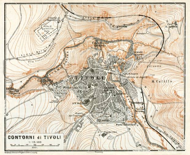 Tivoli and environs map, 1909. Use the zooming tool to explore in higher level of detail. Obtain as a quality print or high resolution image