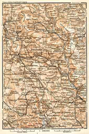 Derbyshire Peak map, 1906