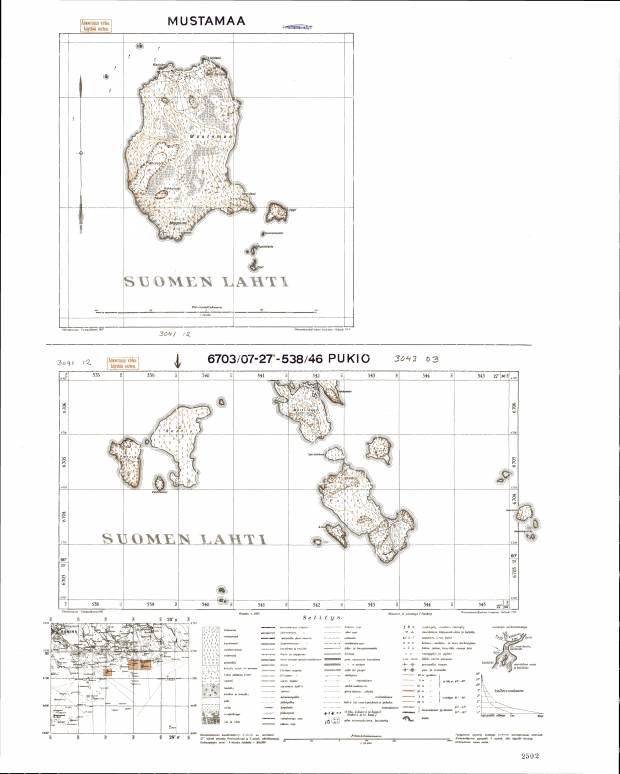 Kozlinyj Island. Mustamaa, Pukio. Topografikartta 304112, 304303. Topographic map from 1937. Use the zooming tool to explore in higher level of detail. Obtain as a quality print or high resolution image