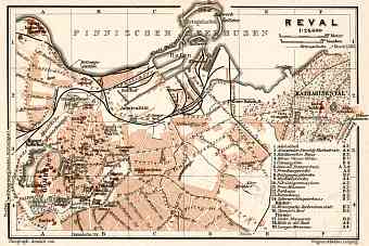 Reval (Tallinn) city map, 1914