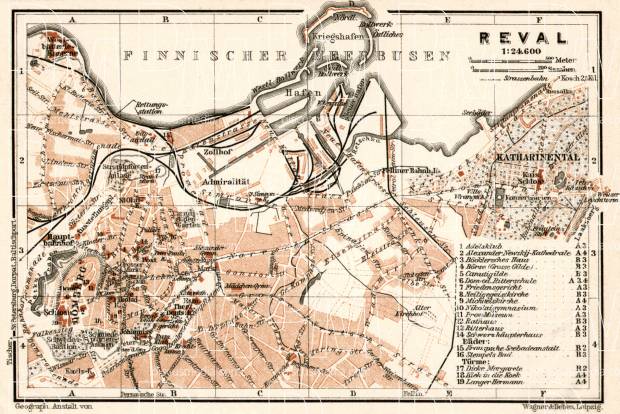 Reval (Tallinn) city map, 1914. Use the zooming tool to explore in higher level of detail. Obtain as a quality print or high resolution image