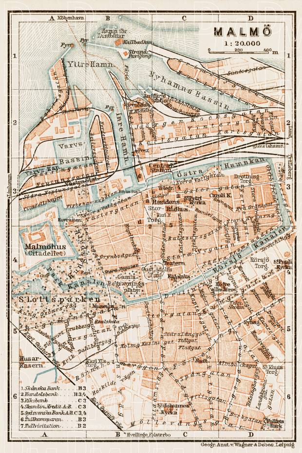 Malmö city map, 1931. Use the zooming tool to explore in higher level of detail. Obtain as a quality print or high resolution image