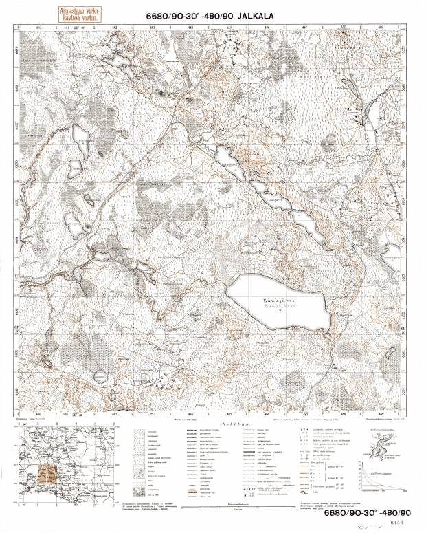 Iljitšjovo. Jalkala. Topografikartta 402307. Topographic map from 1936. Use the zooming tool to explore in higher level of detail. Obtain as a quality print or high resolution image
