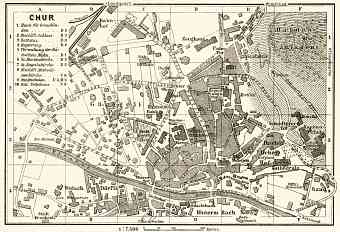 Chur city map, 1909