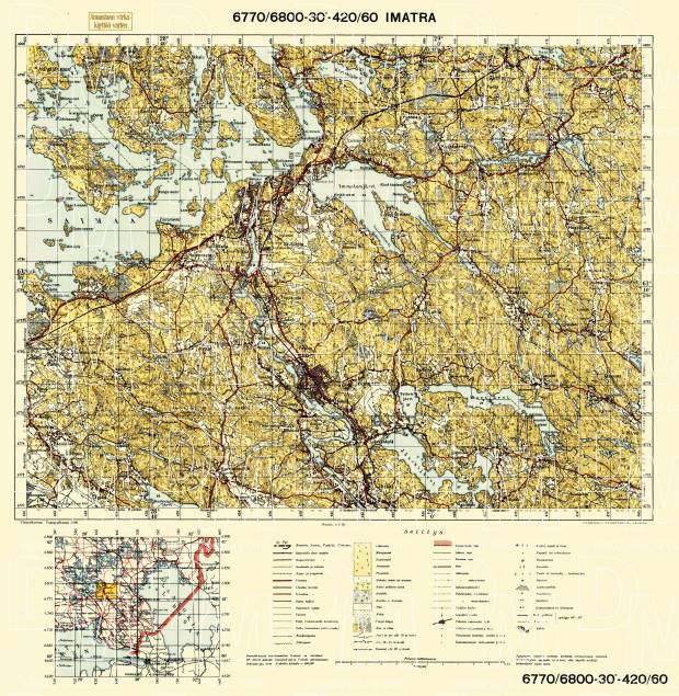 Imatra. Topografikartta 4112. Topographic map from 1939. Use the zooming tool to explore in higher level of detail. Obtain as a quality print or high resolution image