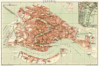 Venice city map, 1908