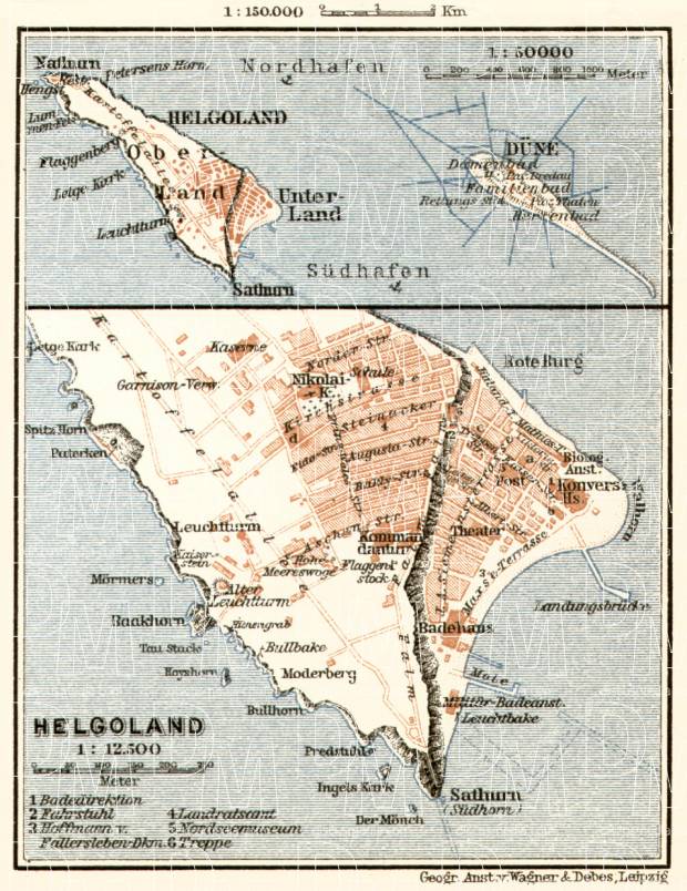 Heligoland map, 1911. Use the zooming tool to explore in higher level of detail. Obtain as a quality print or high resolution image