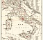 Italy railway map, 1908