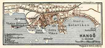 Hangö (Hanko) town plan, 1914