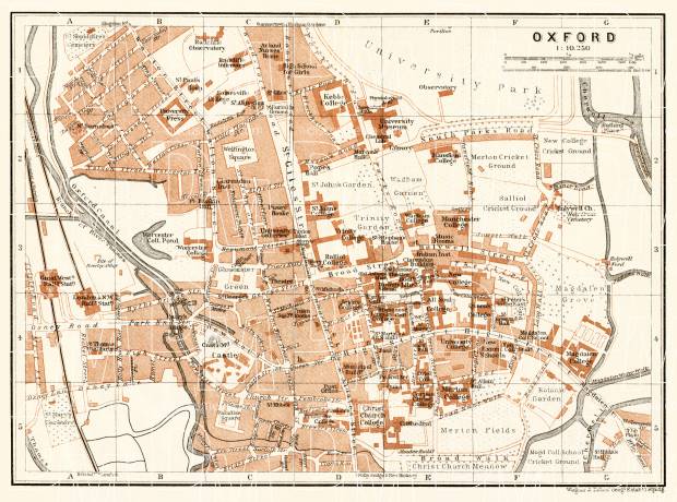 Oxford city map, 1906. Use the zooming tool to explore in higher level of detail. Obtain as a quality print or high resolution image
