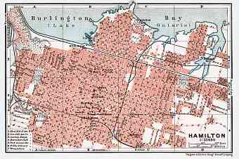 Hamilton city map, 1907
