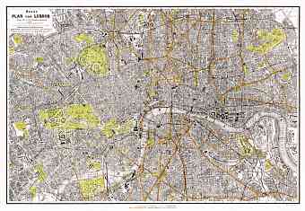 London city map, 1911