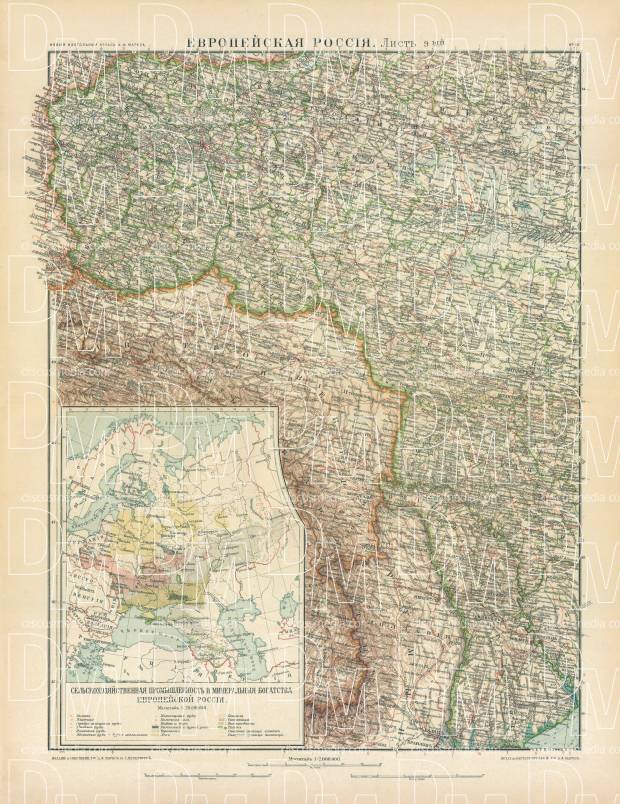 European Russia Map, Plate 9: Poland and Bessarabia. 1910. Use the zooming tool to explore in higher level of detail. Obtain as a quality print or high resolution image