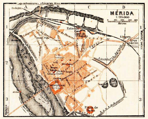 Mérida city map, 1929. Use the zooming tool to explore in higher level of detail. Obtain as a quality print or high resolution image