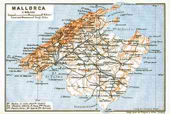 Mallorca map, 1913