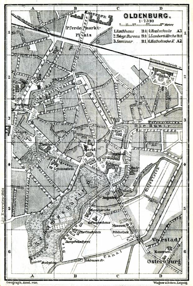 Oldenburg map, 1887. Use the zooming tool to explore in higher level of detail. Obtain as a quality print or high resolution image