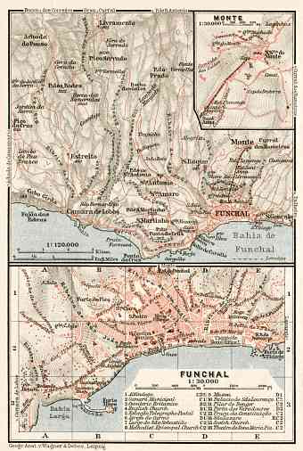Funchal and environs map, 1911