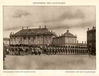 Copenhagen's Amalienborg with the Guard Parade