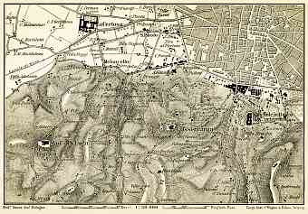 Bologna environs map, 1899