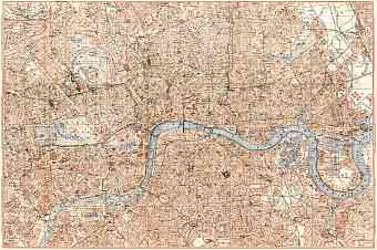 London city map, 1909
