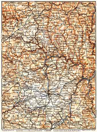 Luxembourg, general map, 1904
