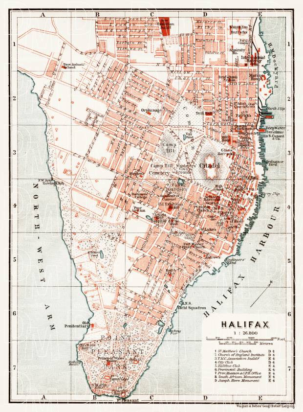 Halifax city map, 1907. Use the zooming tool to explore in higher level of detail. Obtain as a quality print or high resolution image