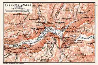 Map of the Yosemite Valley, 1909