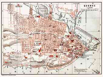 Quebec city map, 1907